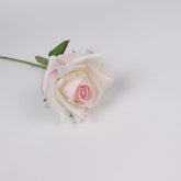 Real Touch Garden Rose Stem in Cream Pink